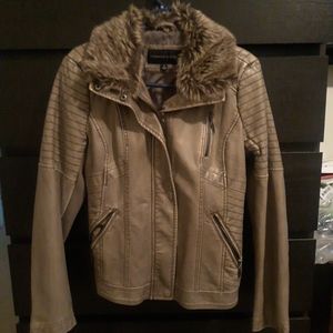 Womens faux leather jacket